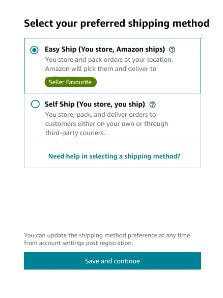 Select Shipping Method - Amazon