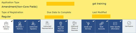GST Amendment Process - Types of Amendment in Non Core Field