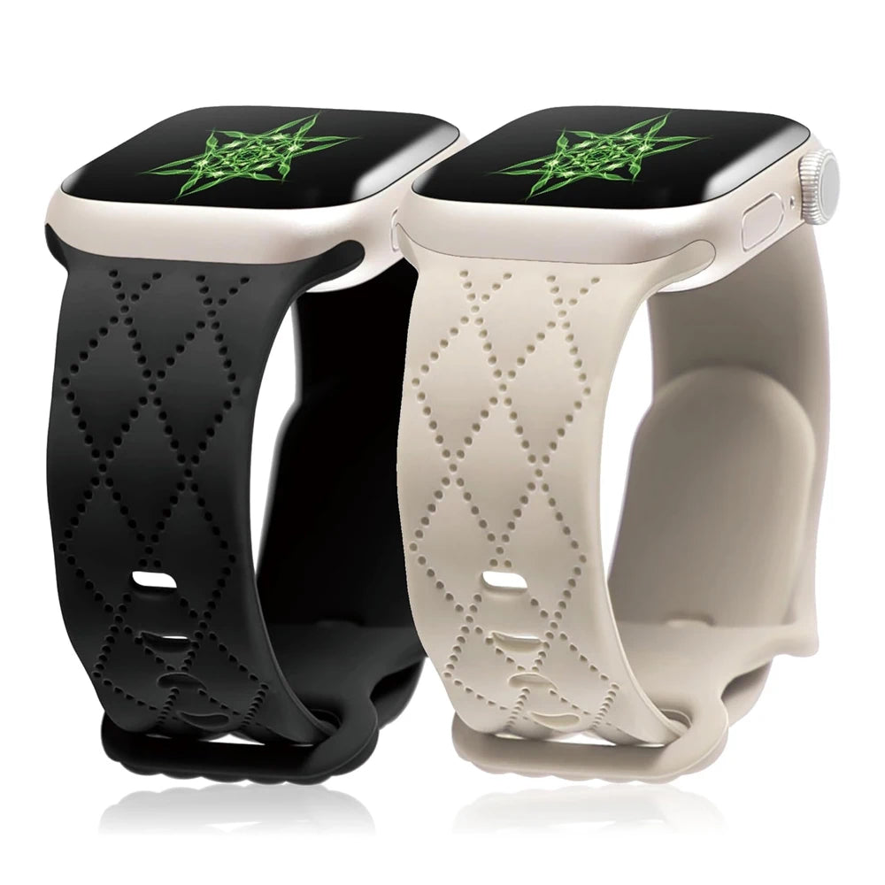 Quilt Puff Silicone Apple Watch Band