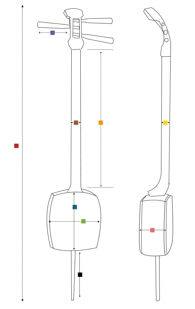 Shamisen Box size