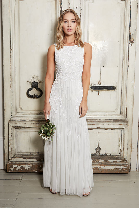 Evie White Bardot Maxi Dress, Sistaglam