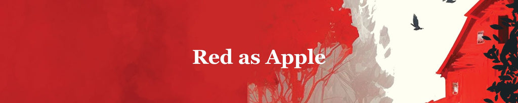 Red as Apple book art with text: Red as Apple