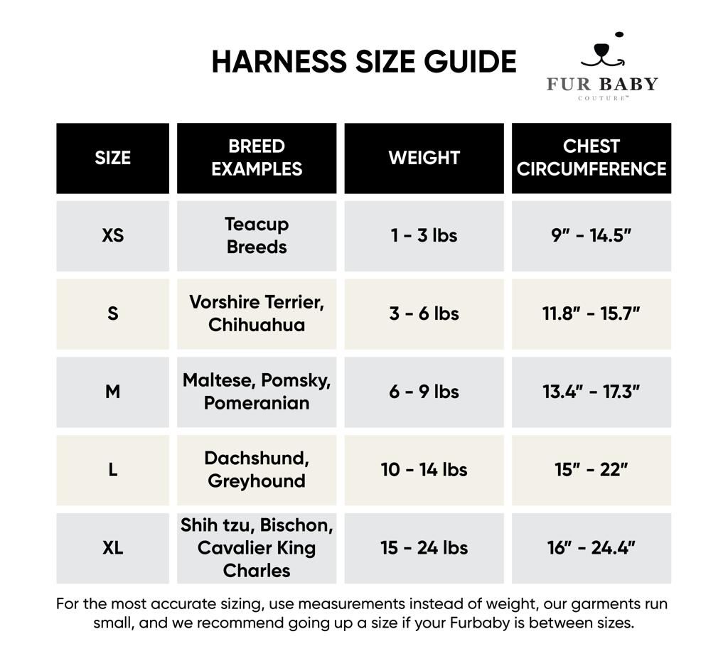 Size Chart Harness