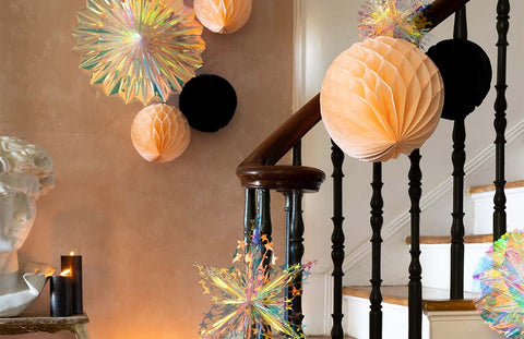 PAPER DECORATIONS STAIRS DISPLAY