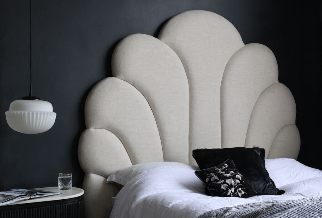 curve king size headboard