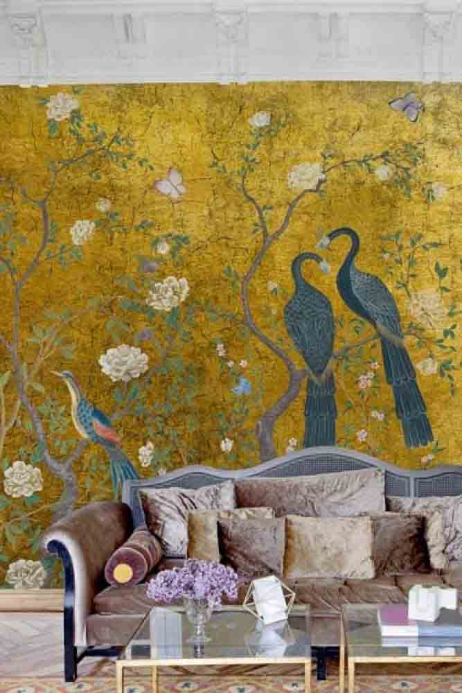 Chinoiserie Wallpaper Mural | Fiore Yellow Rose Garden 200455 – Prime Walls  Canada