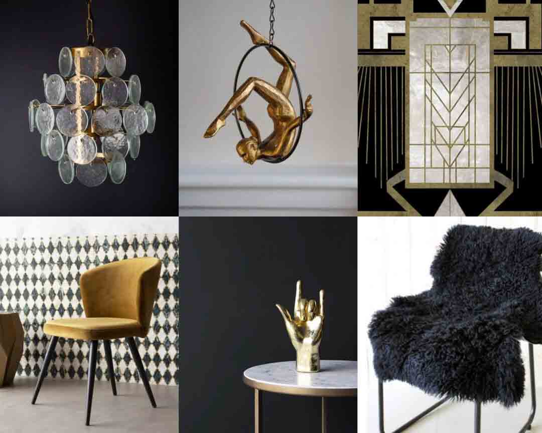 Selection of Glamour inspired products for home office