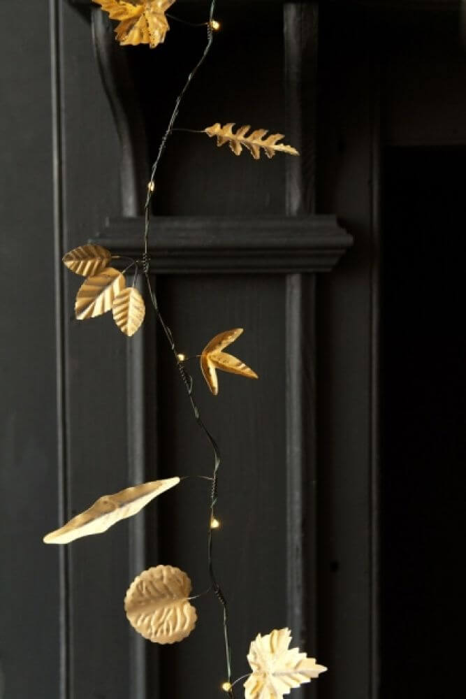 metal leaf garland