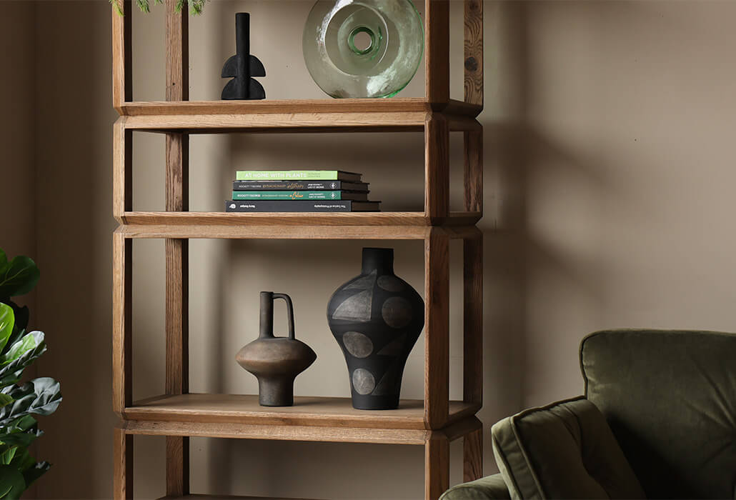 The Palm Springs Natural Oak Tall Shelving Unit