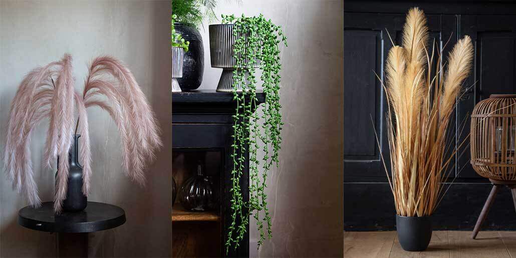 lifestyle images of faux plants for home decor ideas