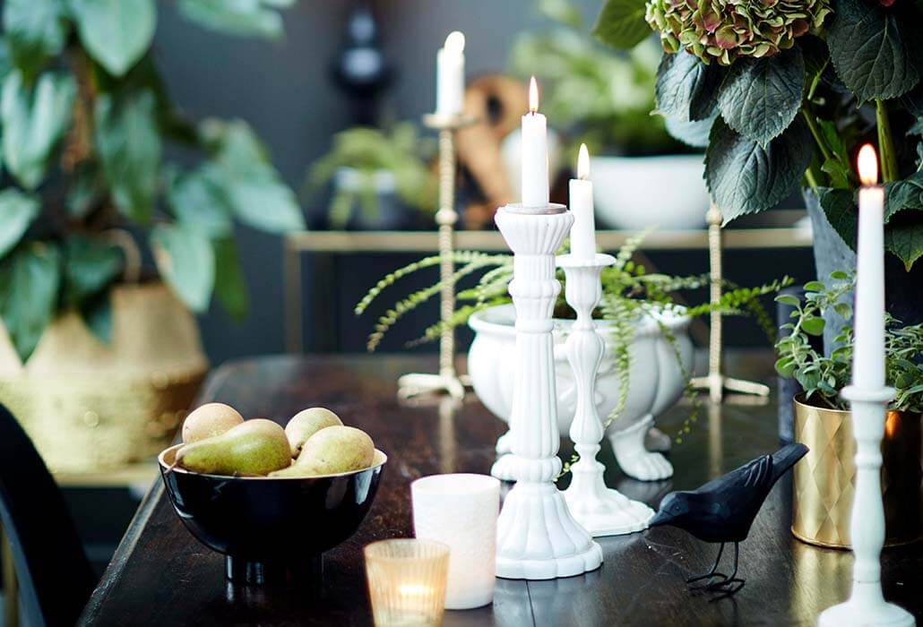 image of a table with candlesticks and tealights