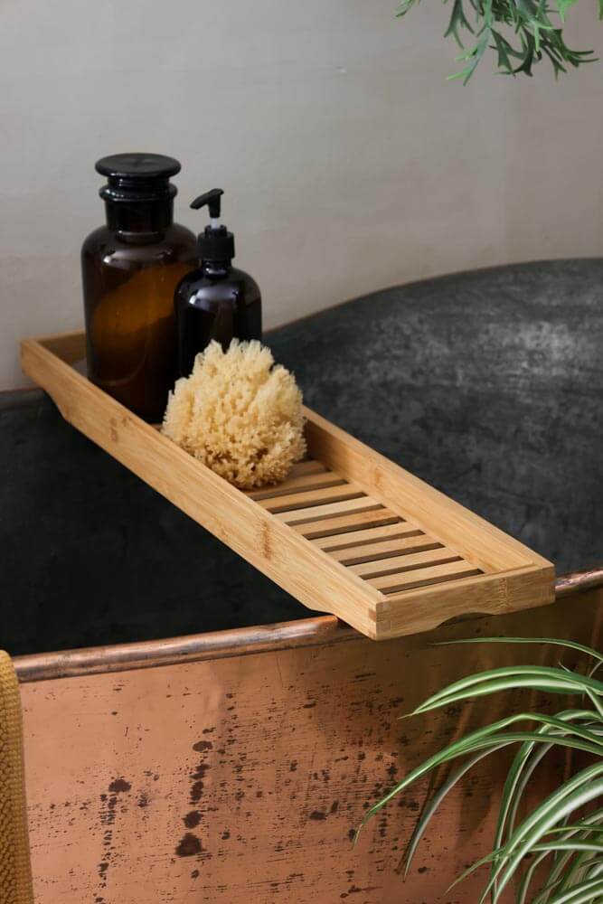 bamboo bath tray