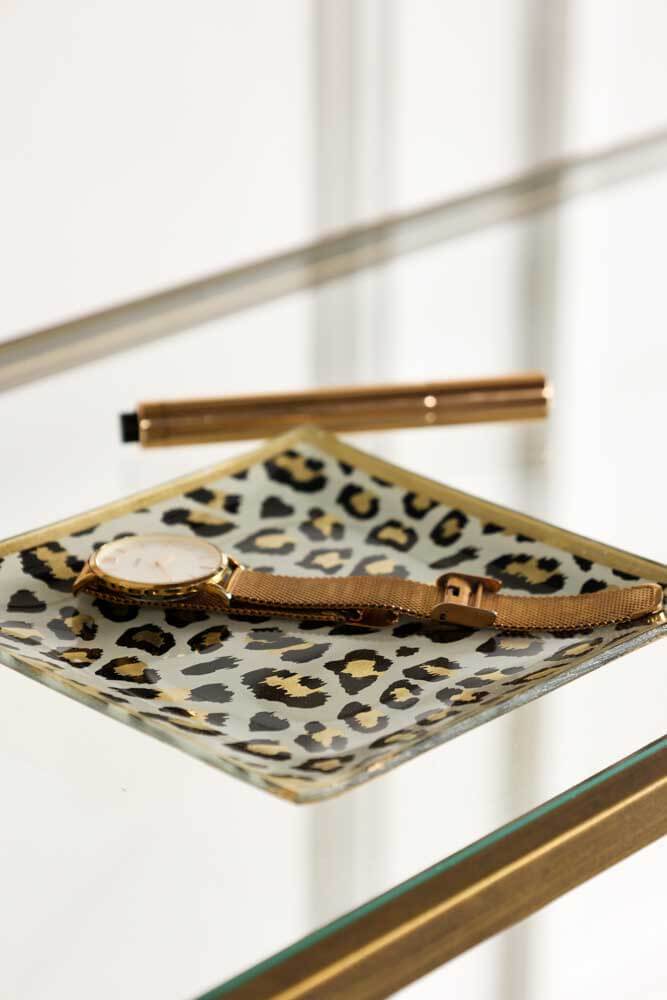 leopard trinket tray