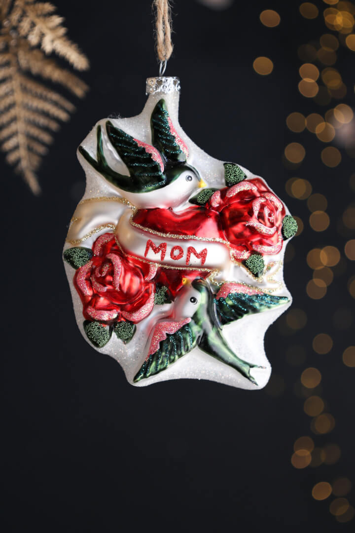 Mom Tattoo Christmas Tree Decoration