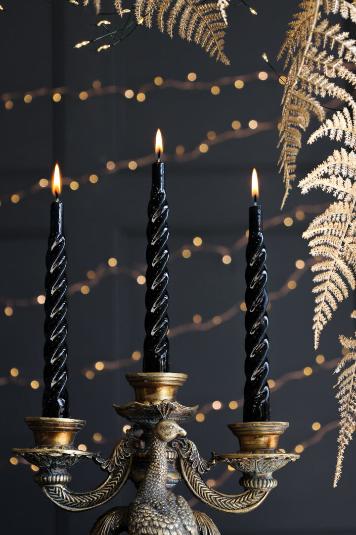 black twisted candle