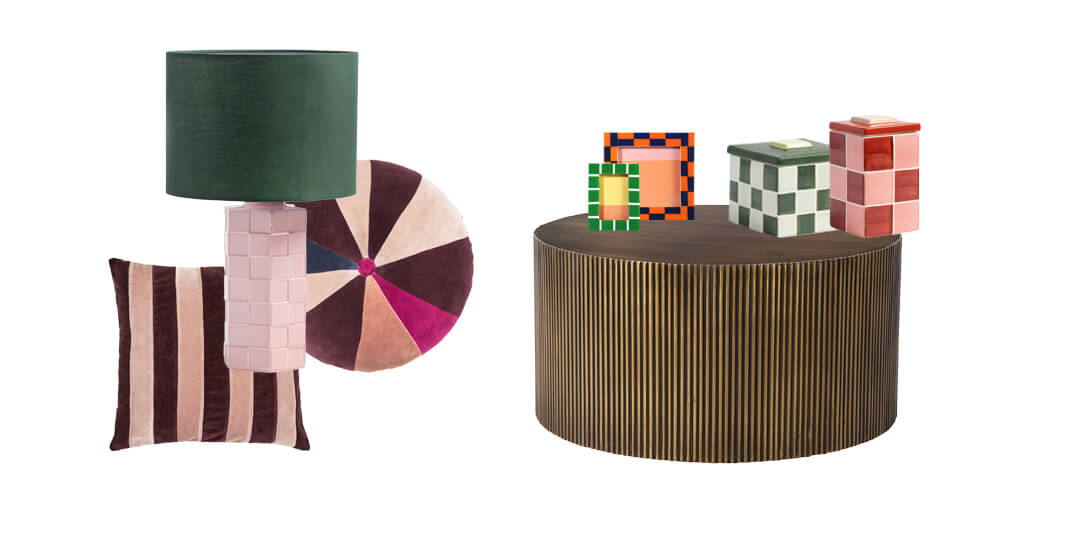 image of home accessories in checks and stripes 