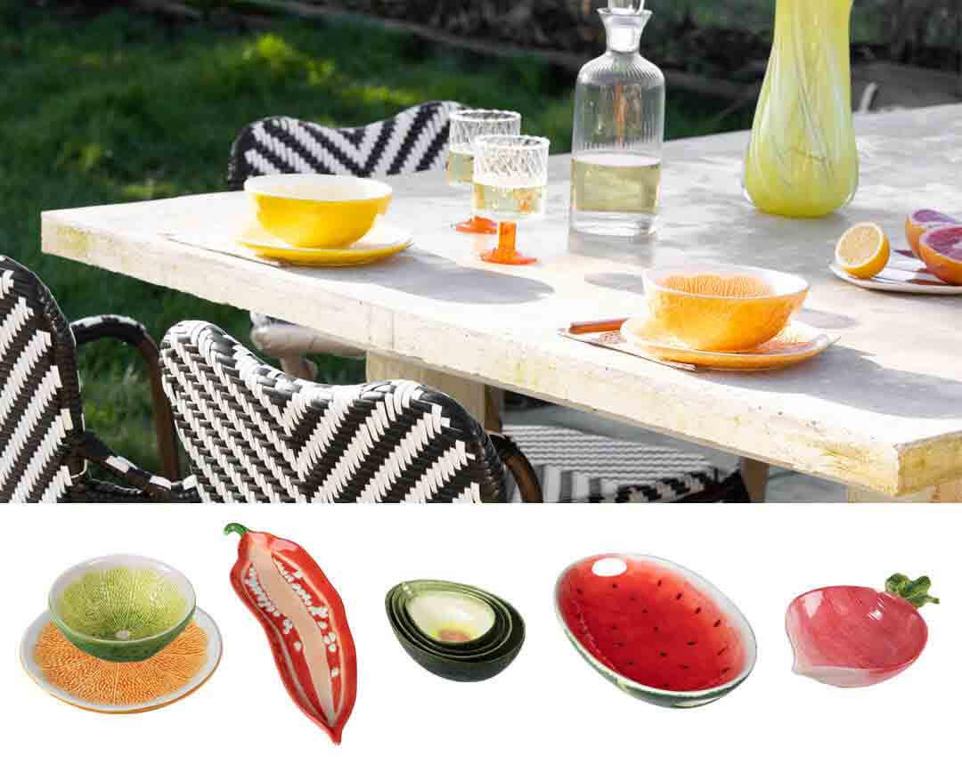 images to get the fruit & forest look including fruity tableware products