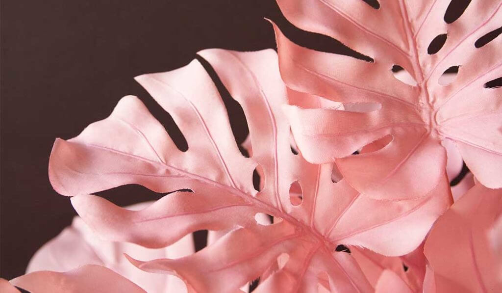 pink faux plant