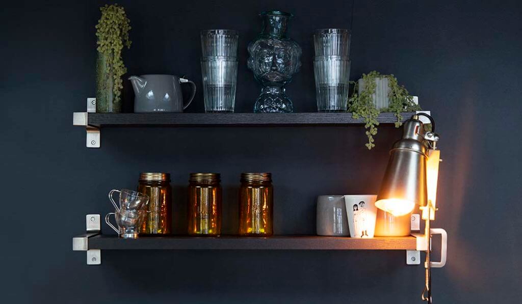 kitchen shelf display