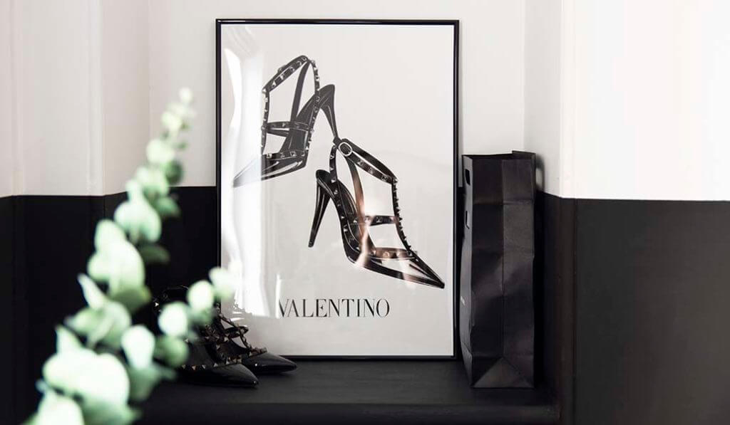 valentino heels art print