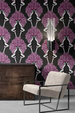 Rockett St George Deco Nymph Blush Pink Wallpaper