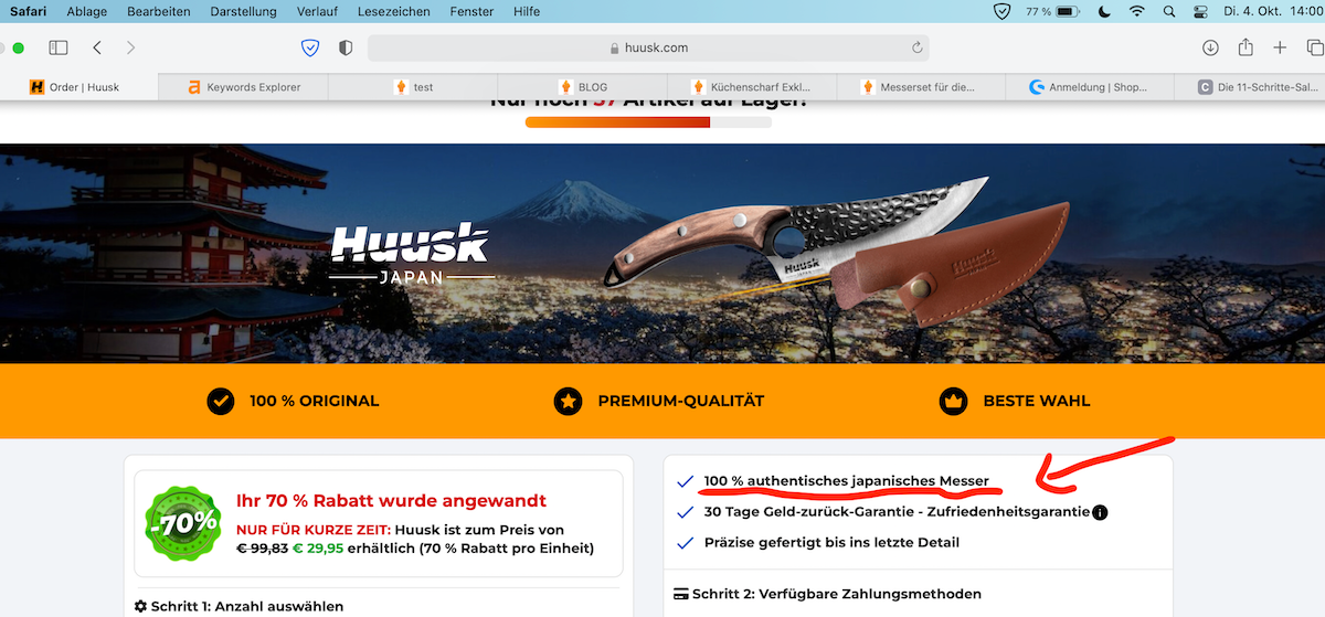 Huusk Messer echt