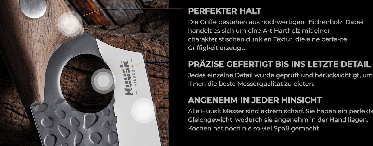 Huusk Messer Werbung