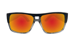 Rasta Foam Lined Sunglasses - Red Mirror Lens