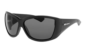 Bomber Sunglasses - Hub Bomb Matte Black FRM / Smoke Polarized Lens / Gray Foam