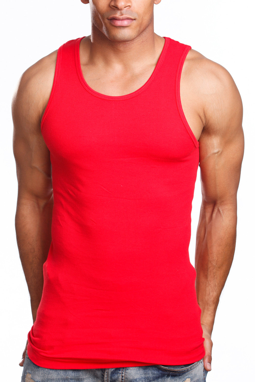 red muscle shirt