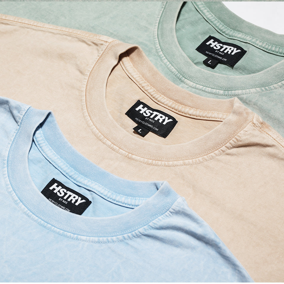 MINERAL WASHED SEAFOAM TEE – HSTRY CLOTHING