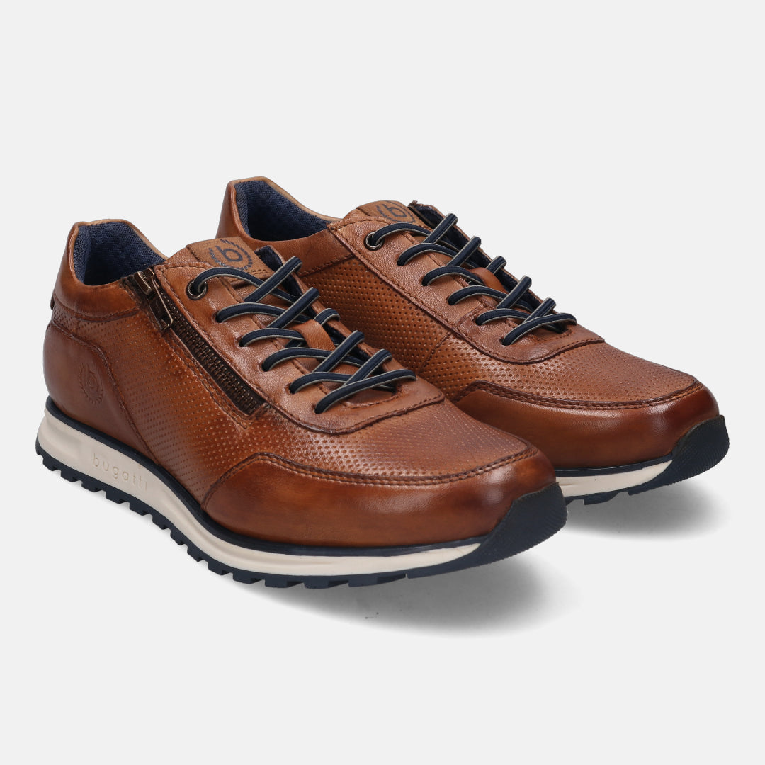 Bugatti Simone Comfort lace-up shoes dark blue/ cognac – Retreat Clothing