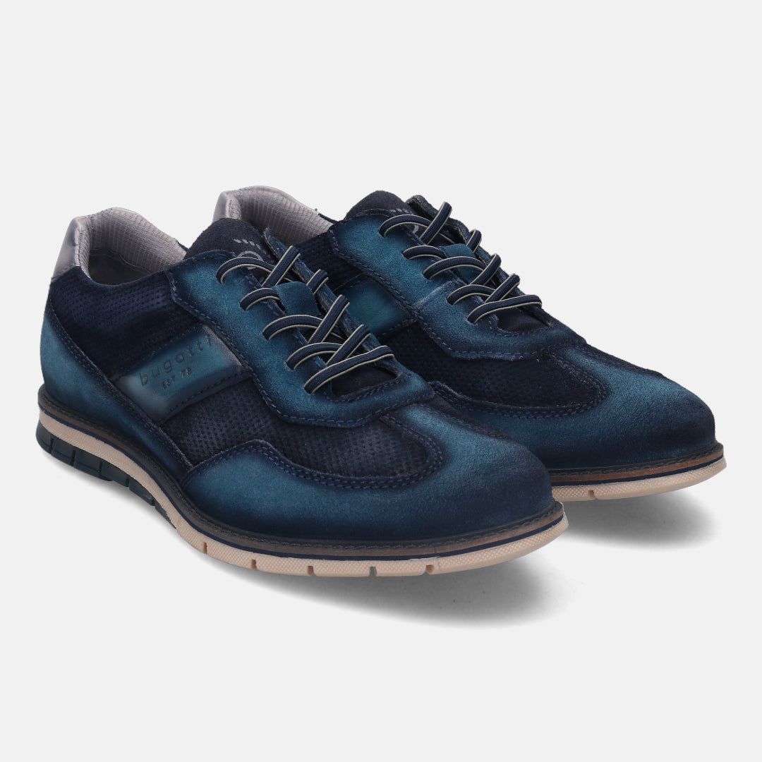 Bugatti Simone Comfort lace-up shoes dark blue/ cognac – Retreat Clothing