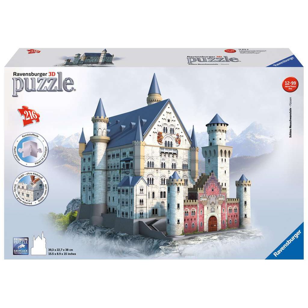 Flojamente enviar Tarjeta postal Ravensburger 3D Neuschwanstein Castle 216 Piece Puzzle | 3D Puzzles
