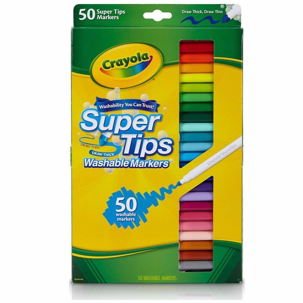 Crayola Super Tips Washable Markers (50 ct) | Art Supplies