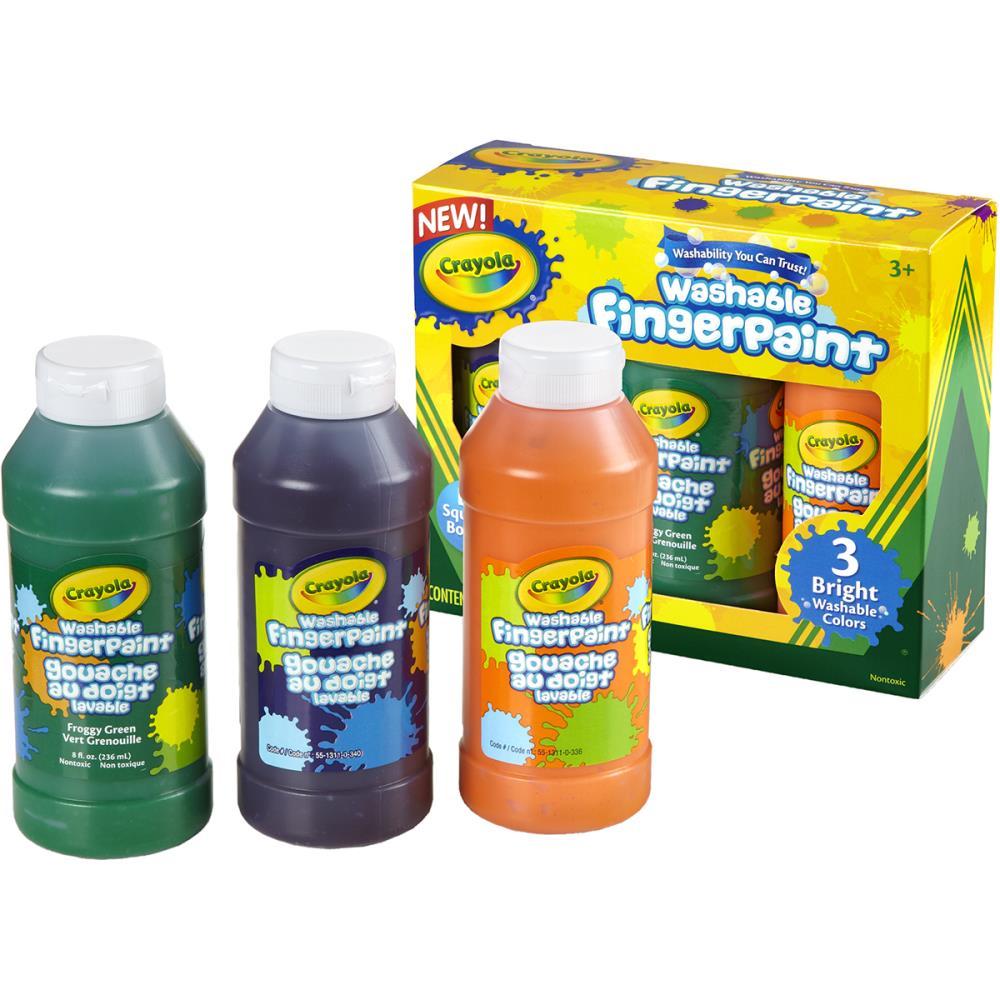 Crayola Washable Finger Paint 8oz (3pk)- Secondary Colors | Art Supplies