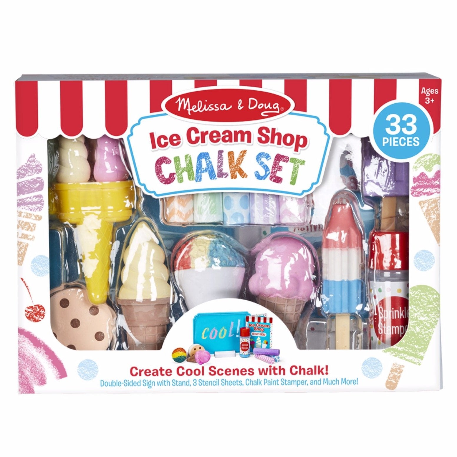 Melissa And Doug Ice Cream Shop Chalk Play Set Backyard Fun And Games