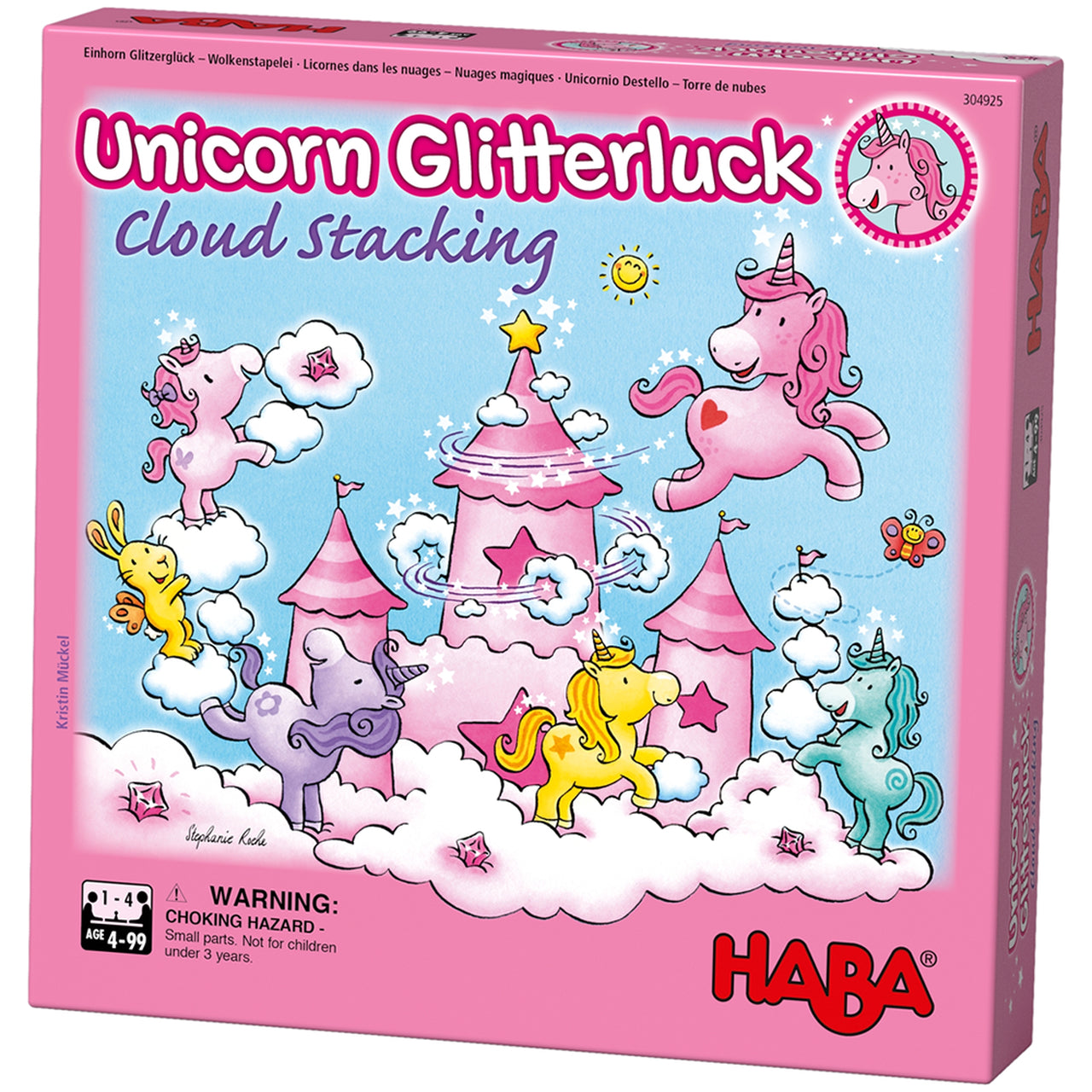 HABA Unicorn Glitterluck Cloud Stacking Game Balancing and Stacking