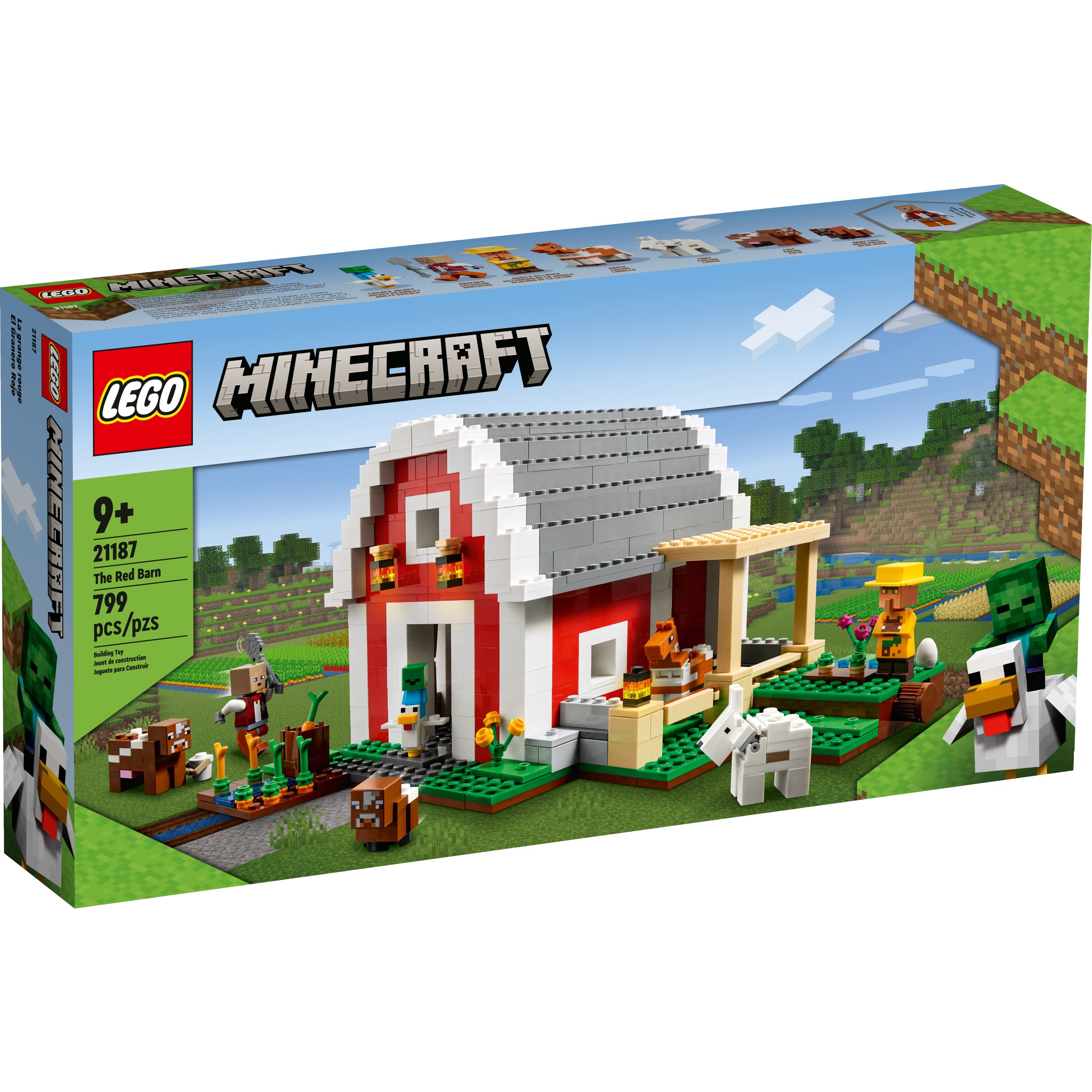 21187 Minecraft The Red Barn and Bricks