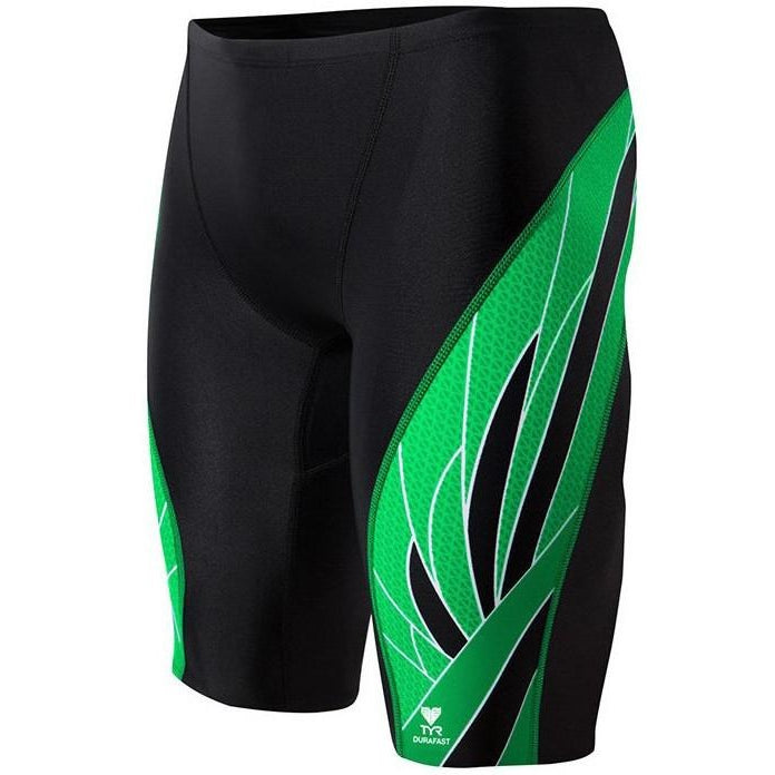 TYR Phoenix Splice Jammer Swimsuit- Black/Green | Men's Active and ...