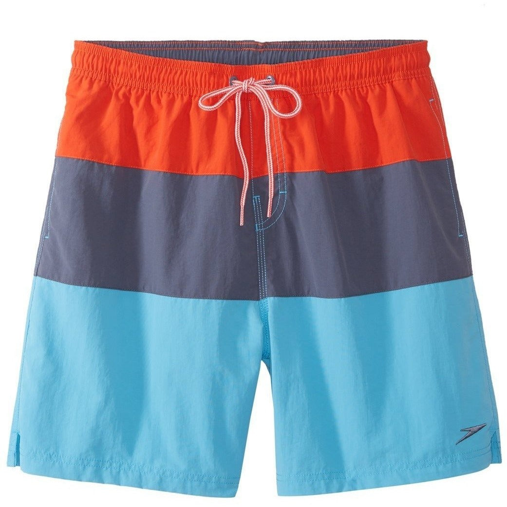 Speedo Colorblock Volley Swim Shorts- Electric Orange | Men's Lifestyle ...