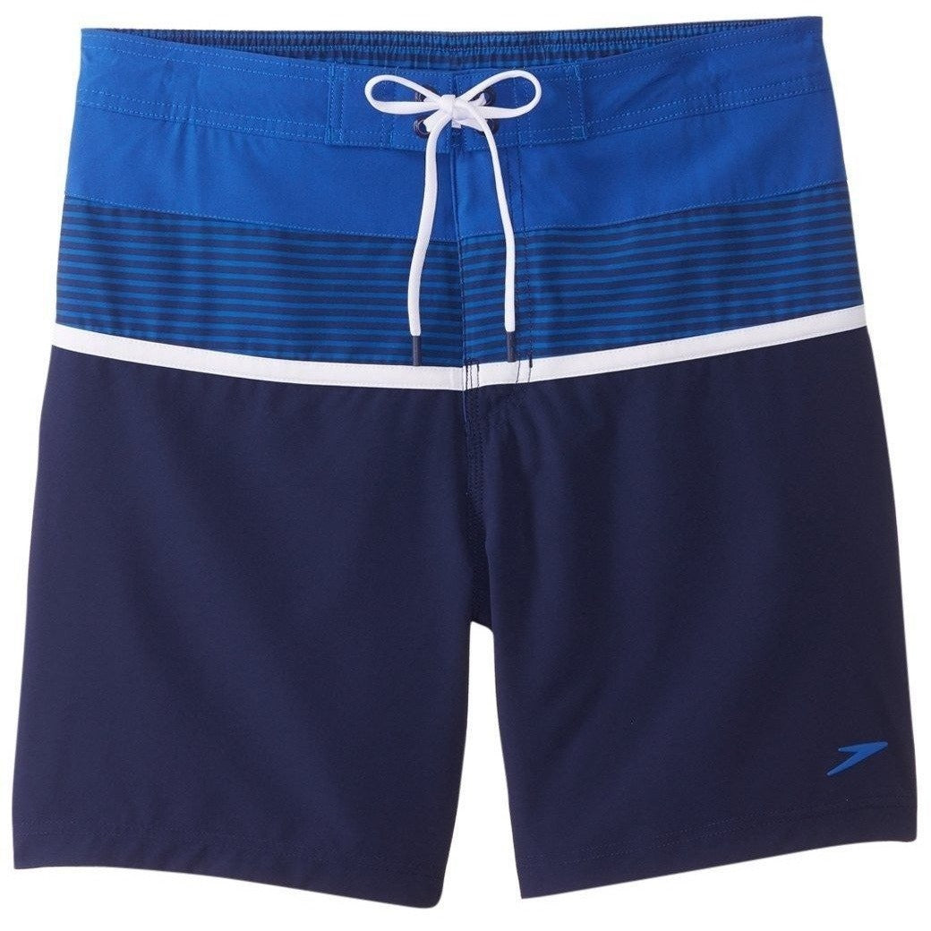 Speedo Two Tone Stripe E-Board Swim Shorts-Nautical Navy | Men's ...