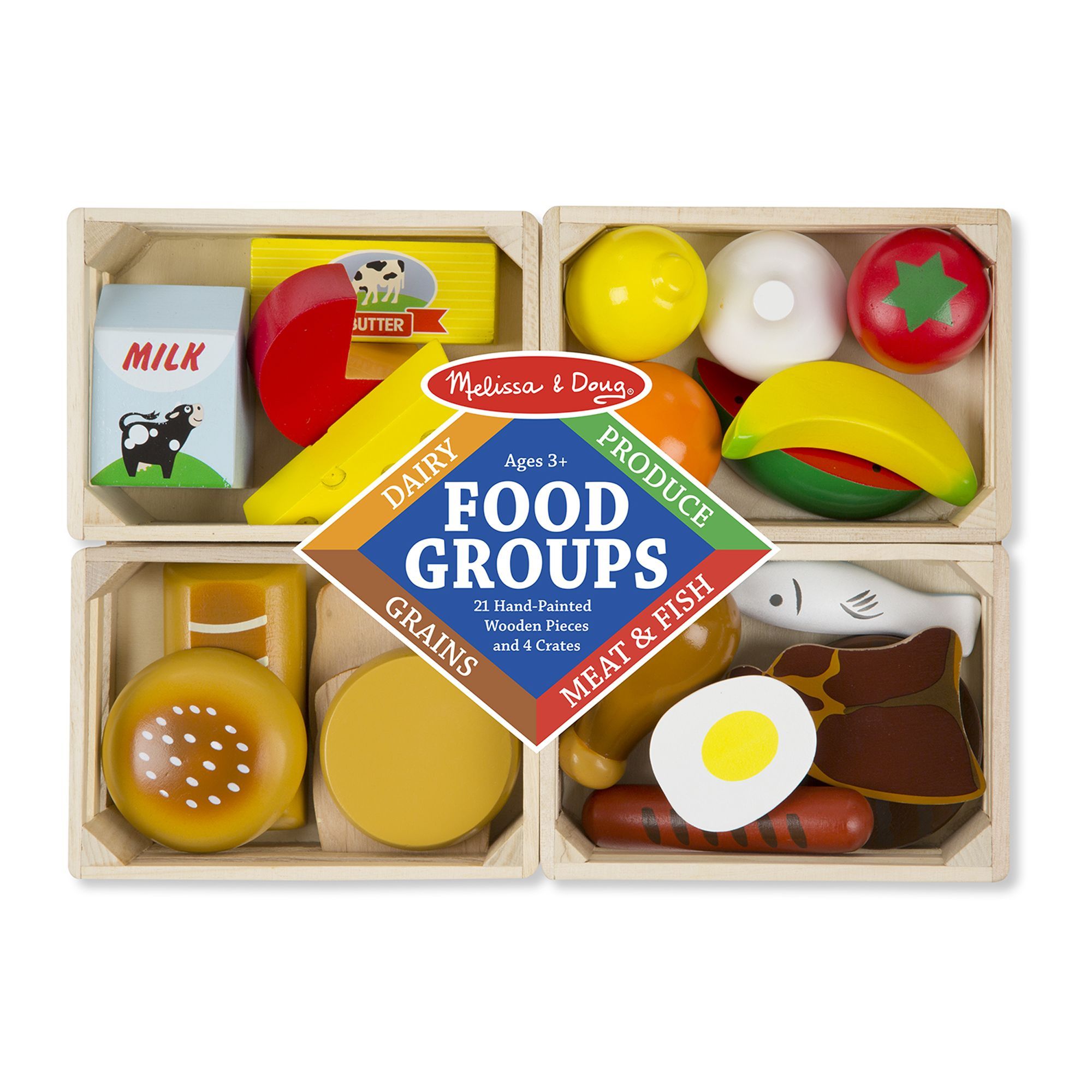 Melissa And Doug Food Groups Wooden Play Food Play Food And Kitchen