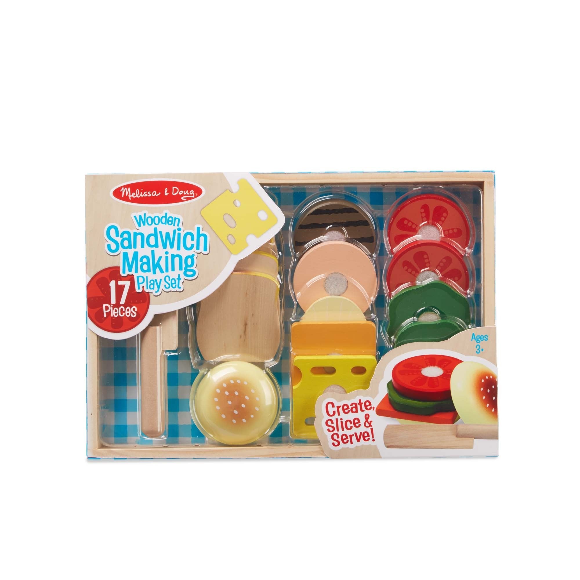 Melissa Doug Sandwich Making Set Wooden Play Food Play Food And   Play Food And Kitchen Melissa Doug Sandwich Making Set Wooden Play Food 5 