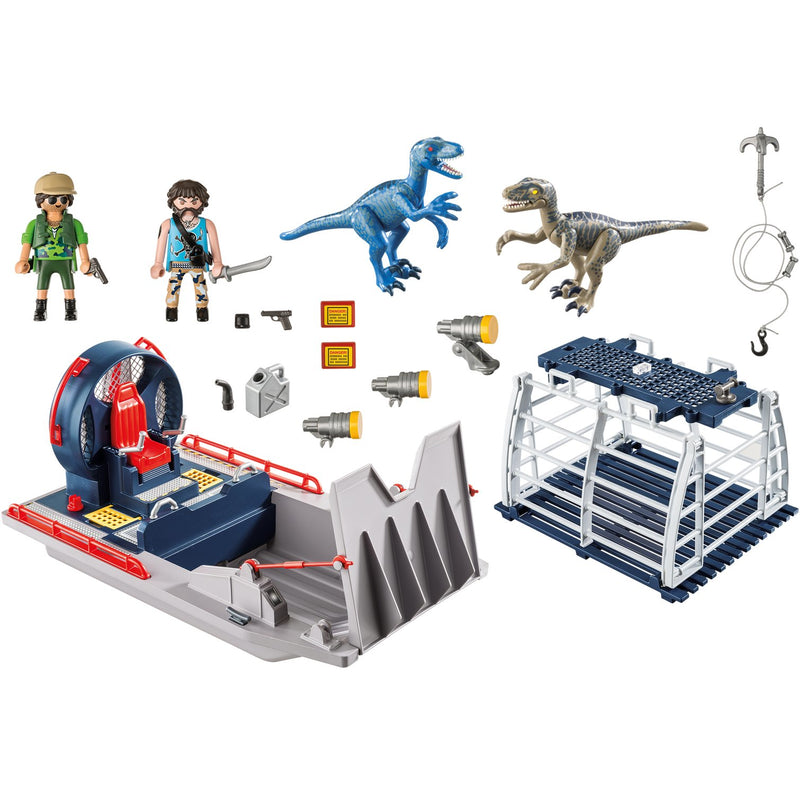 playmobil enemy airboat with raptor