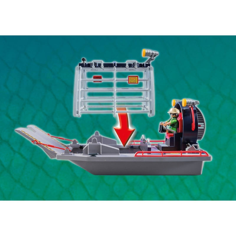 playmobil enemy airboat with raptor