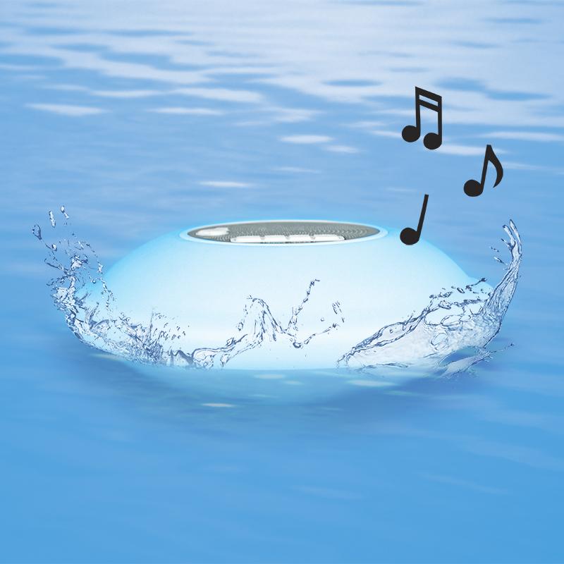 Poolmaster 54504 Portable Floating Waterproof Multi-Light Speaker with Call