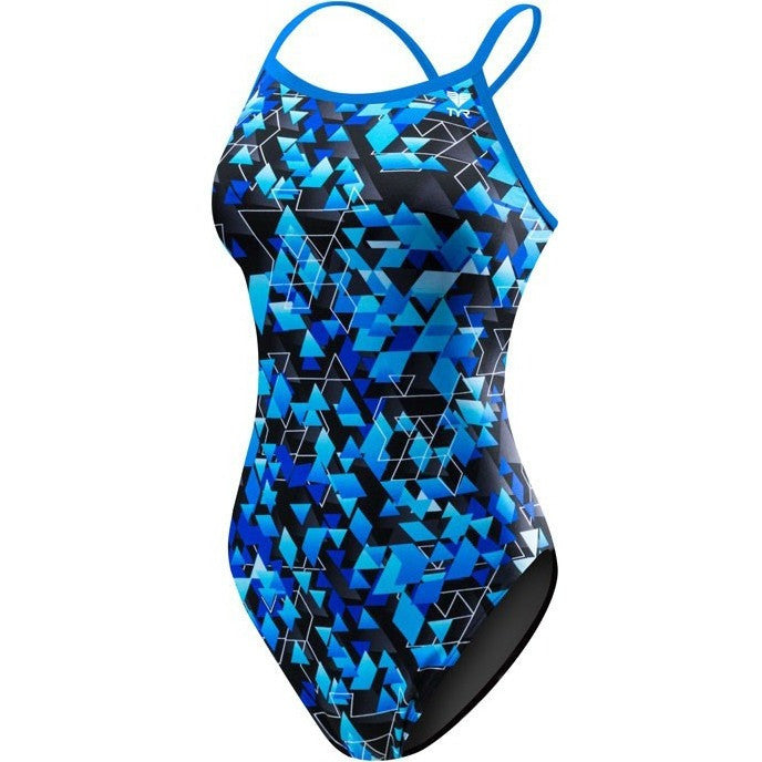 TYR Labyrinth Diamondfit Swimsuit- Blue | Women's Competition Swimwear