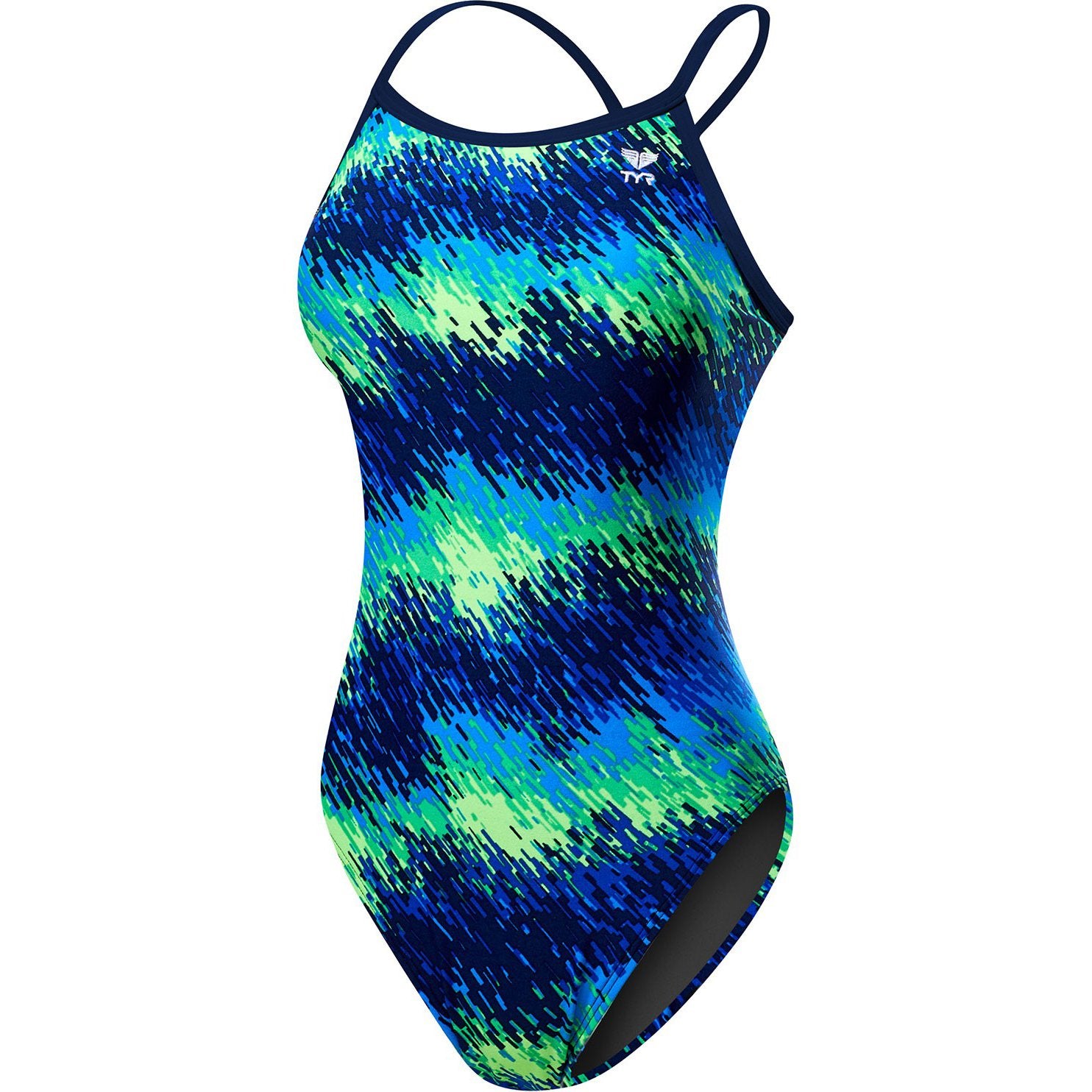 TYR Perseus Diamondfit Swimsuit- Blue/Green | Women's Competition Swimwear