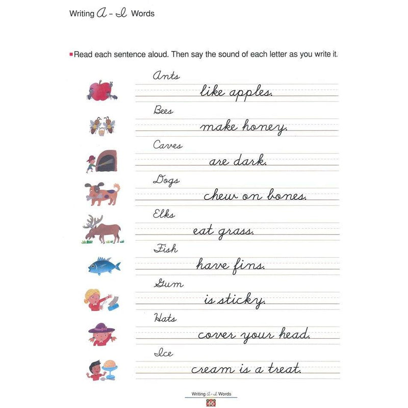 cursive writing book images